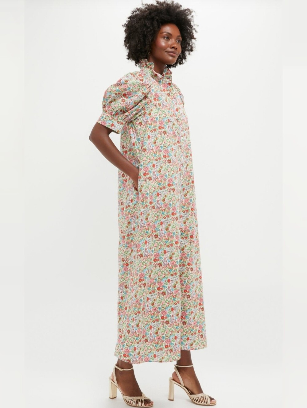 Tuckernuck Hyacinth House Red Floral Ruffle Collar Louisa Maxi Dress Large - Picture 6 of 16